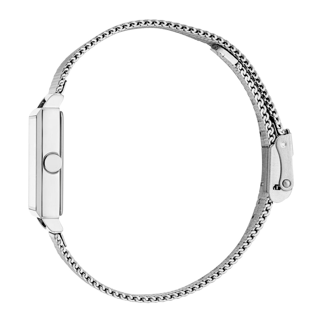 ESPRIT Women Watch, Silver Color Case, Silver Dial, Stainless Steel Mesh Bracelet, 2 Hands, 3 ATM
