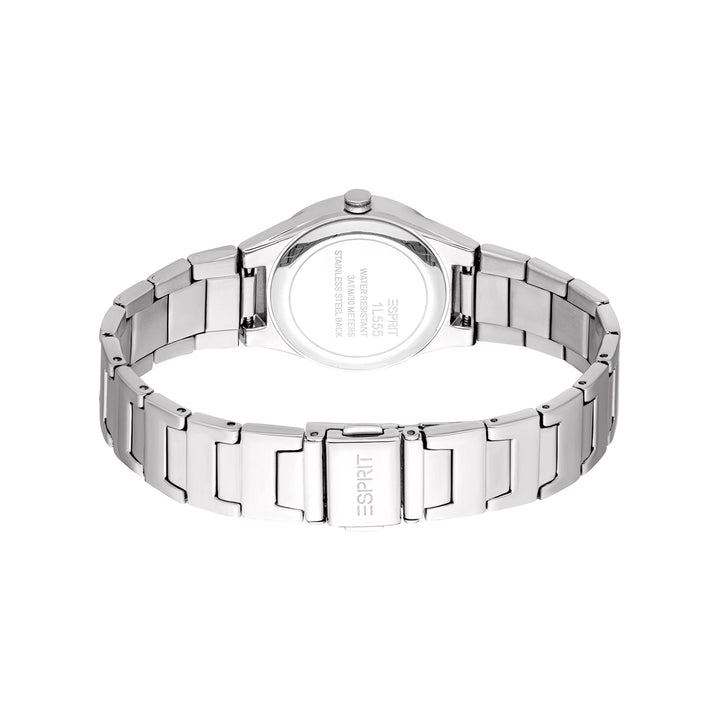 ESPRIT Women Watch, Silver Color Case, Silver Dial, Stainless Steel Metal Bracelet, 3 Hands, 3 ATM