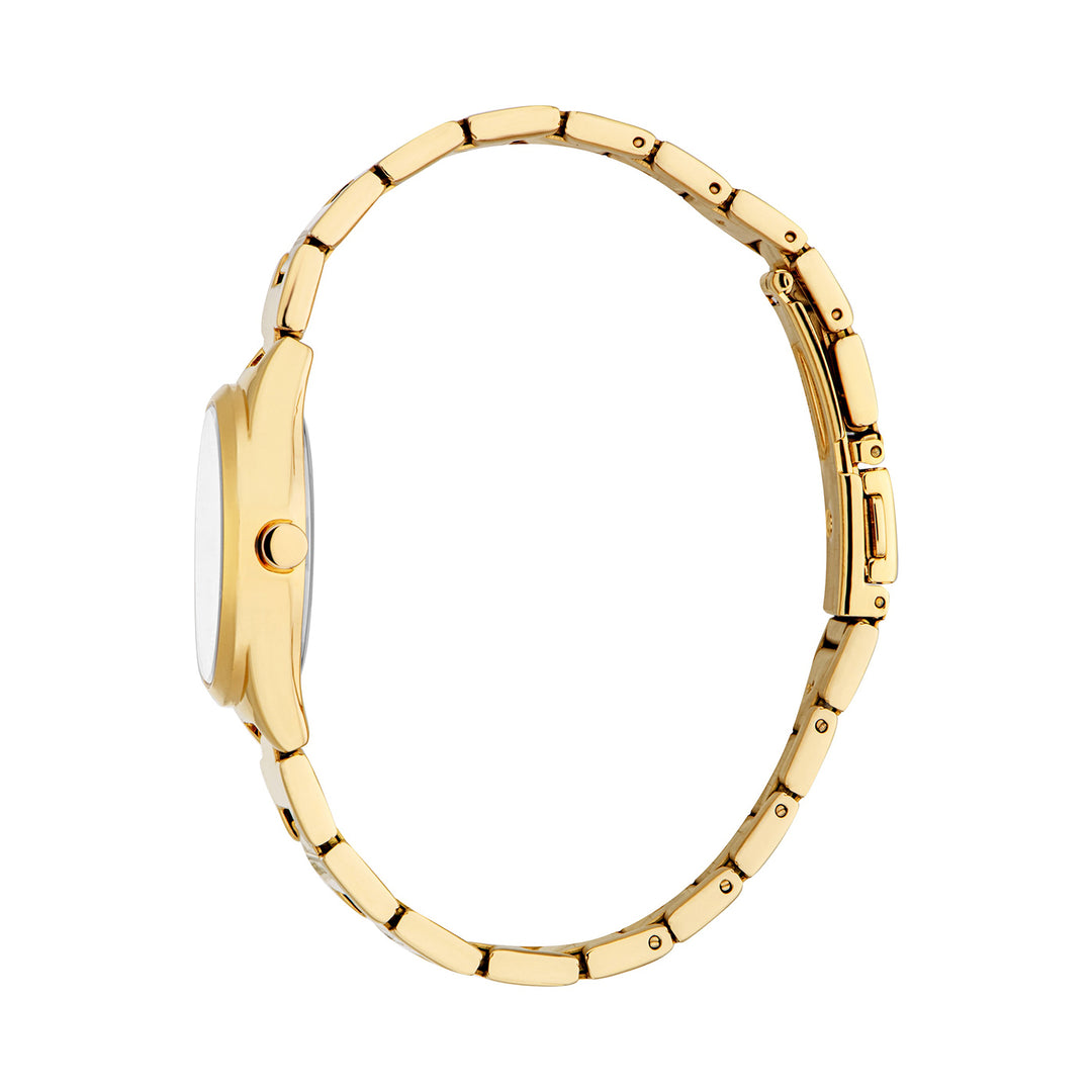 ESPRIT Women Watch, Gold Color Case, Silver Dial, Gold Color Metal Bracelet, 3 Hands, 3 ATM