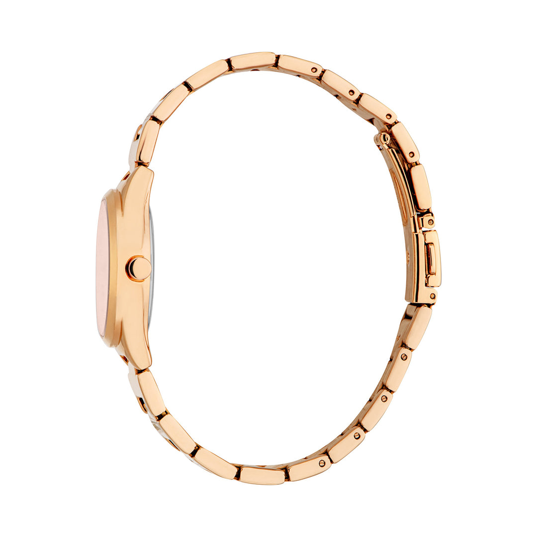 ESPRIT Women Watch, Rose Gold Color Case, Rose Gold Dial, Rose Gold Color Metal Bracelet, 3 Hands, 3 ATM