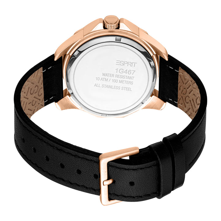Esprit Men's 42mm Onyx Fashion Black Dial Watch