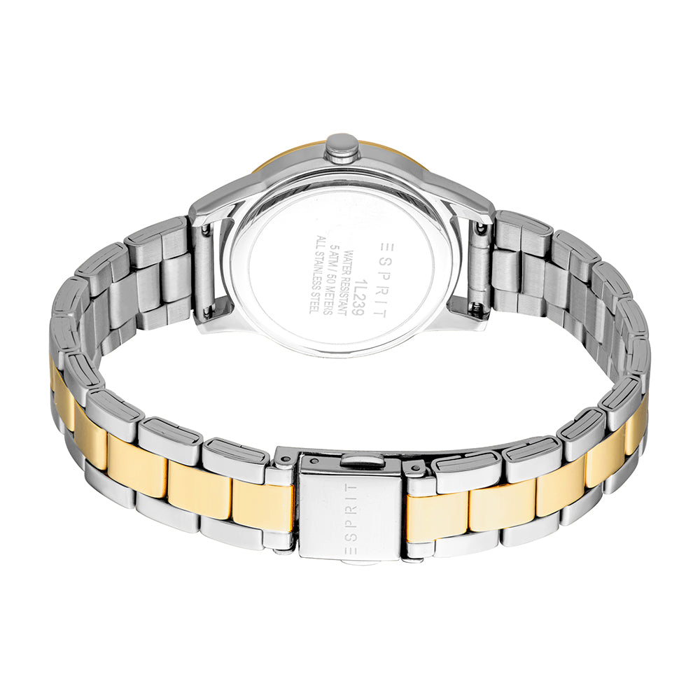 Esprit Women's Fashion Quartz Two Tone Silver and Gold Watch