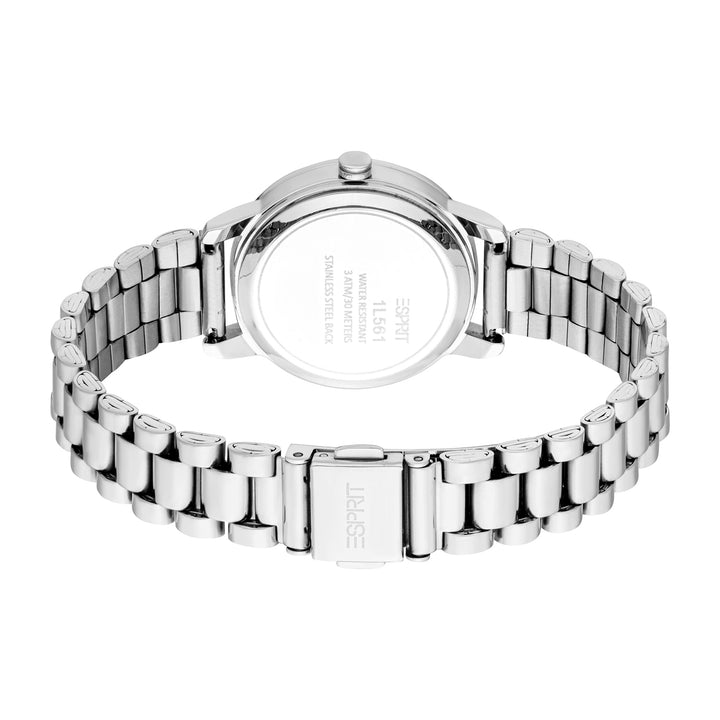 ESPRIT Women Watch, Silver Color Case, White MOP Dial, Stainless Steel Metal Bracelet, 3 Hands, 3ATM