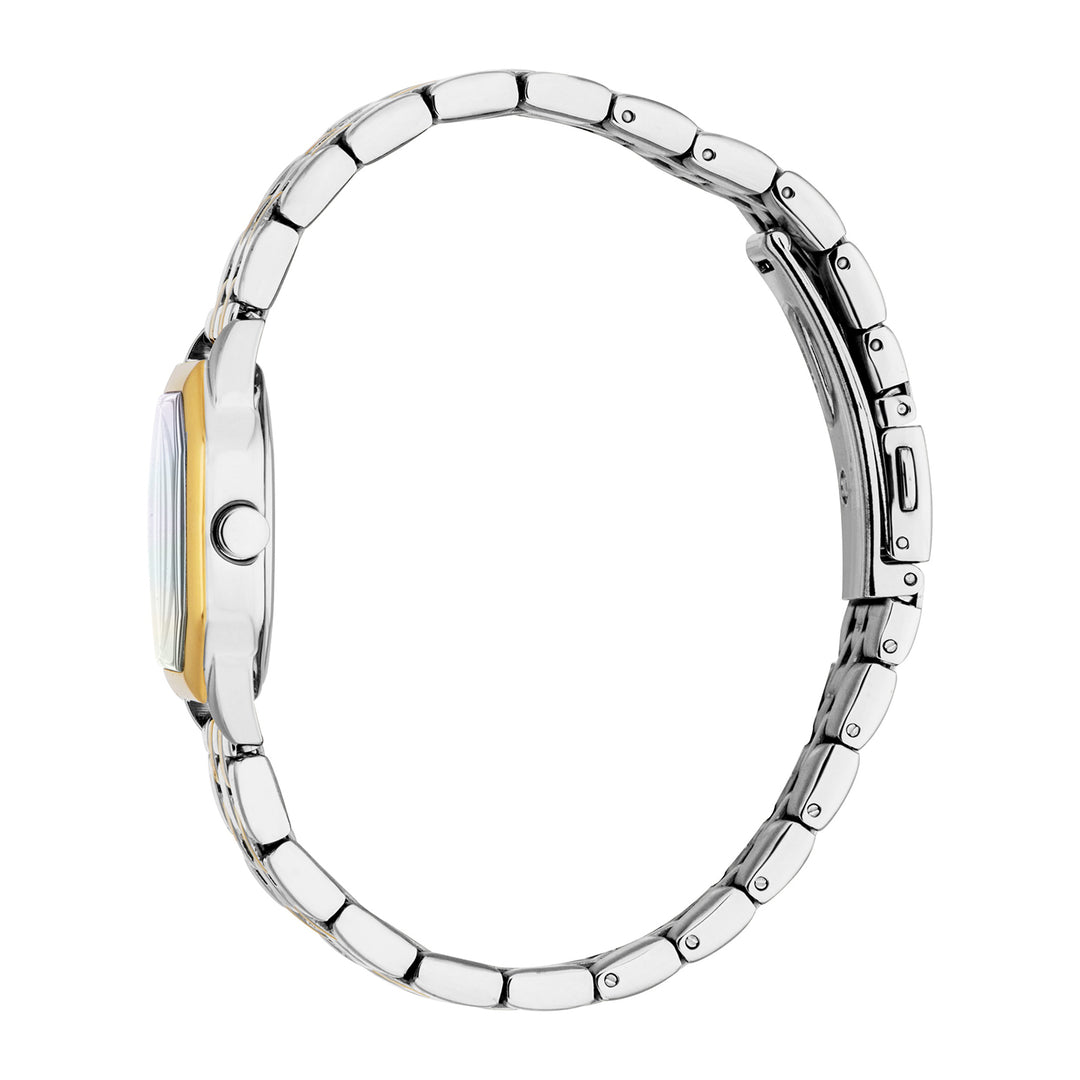 ESPRIT Women Watch, Two Tone Silver &amp; Gold Color Case, White MOP Dial, Two Tone Silver &amp; Gold Color Metal Bracelet, 3 Hands, 3 ATM