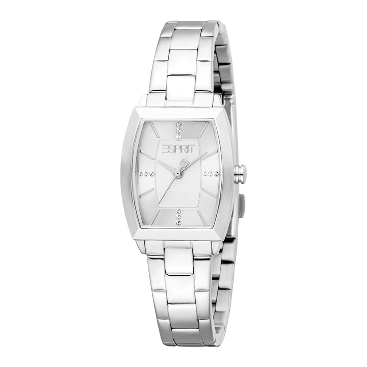 ESPRIT Women Watch, Silver Color Case, Silver Dial, Stainless Steel Metal Bracelet, 3 Hands, 1 ATM