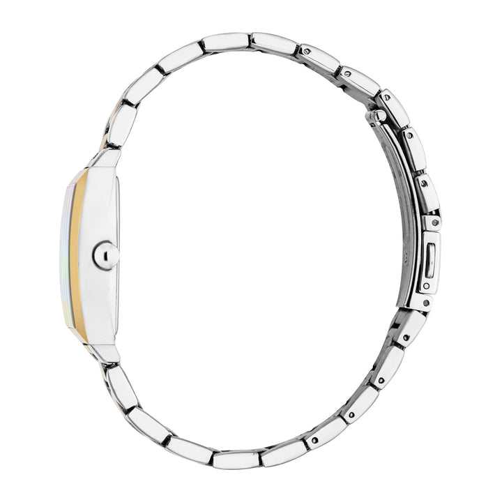 ESPRIT Women Watch, Two Tone Silver &amp; Gold Color Case, White MOP Dial, Two Tone Silver &amp; Gold Color Metal Bracelet, 3 Hands, 1 ATM