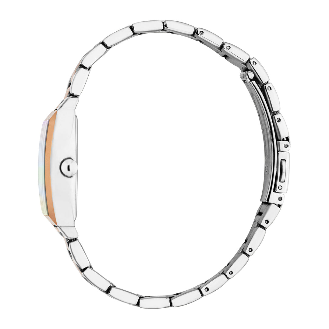 ESPRIT Women Watch, Two Tone Silver &amp; Rose Gold Color Case, White MOP Dial, Two Tone Silver &amp; Rose Gold Color Metal Bracelet, 3 Hands, 1 ATM
