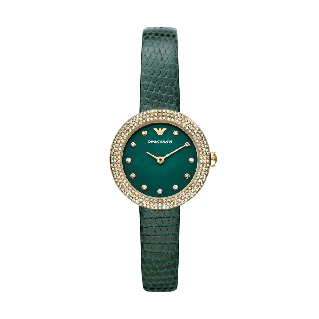 EMPORIO ARMANI MOP ANLG 0 JWL WATCH GP LEATHER STRP