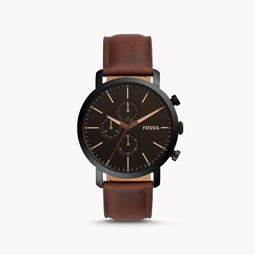 Fossil Luther Chronograph Brown Leather Men&