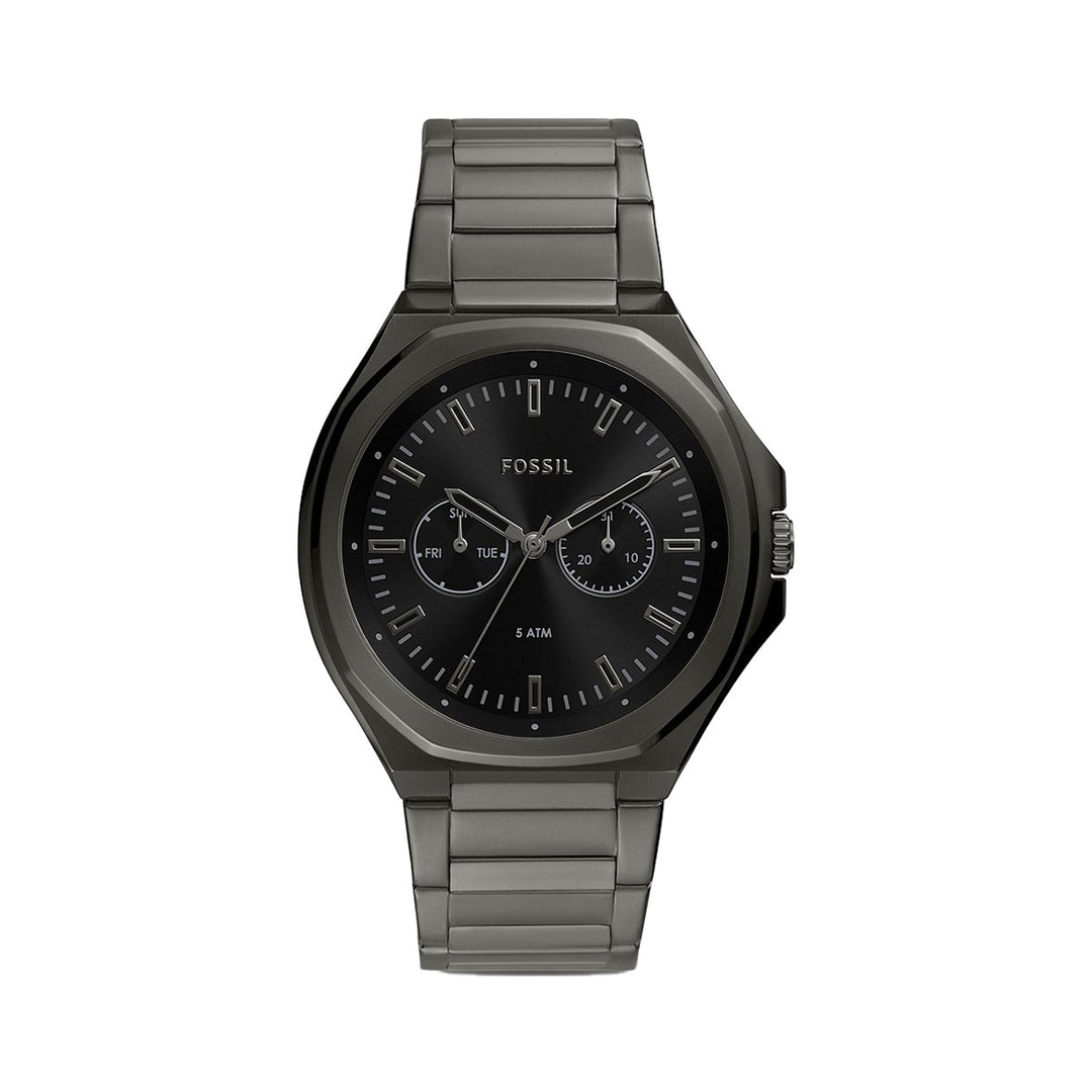 Fossil Evanston Multifunction Gunmetal Stainless Steel Men&
