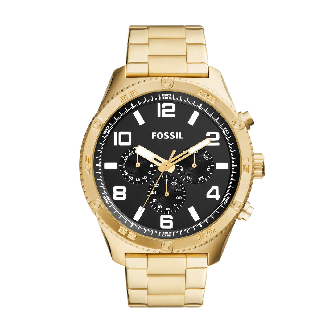 Fossil Brox Multifunction Gold Black Chronograph Men&