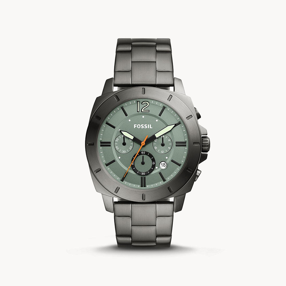 Fossil Privateer Sport Chronograph Smoke Stainless Steel Men&
