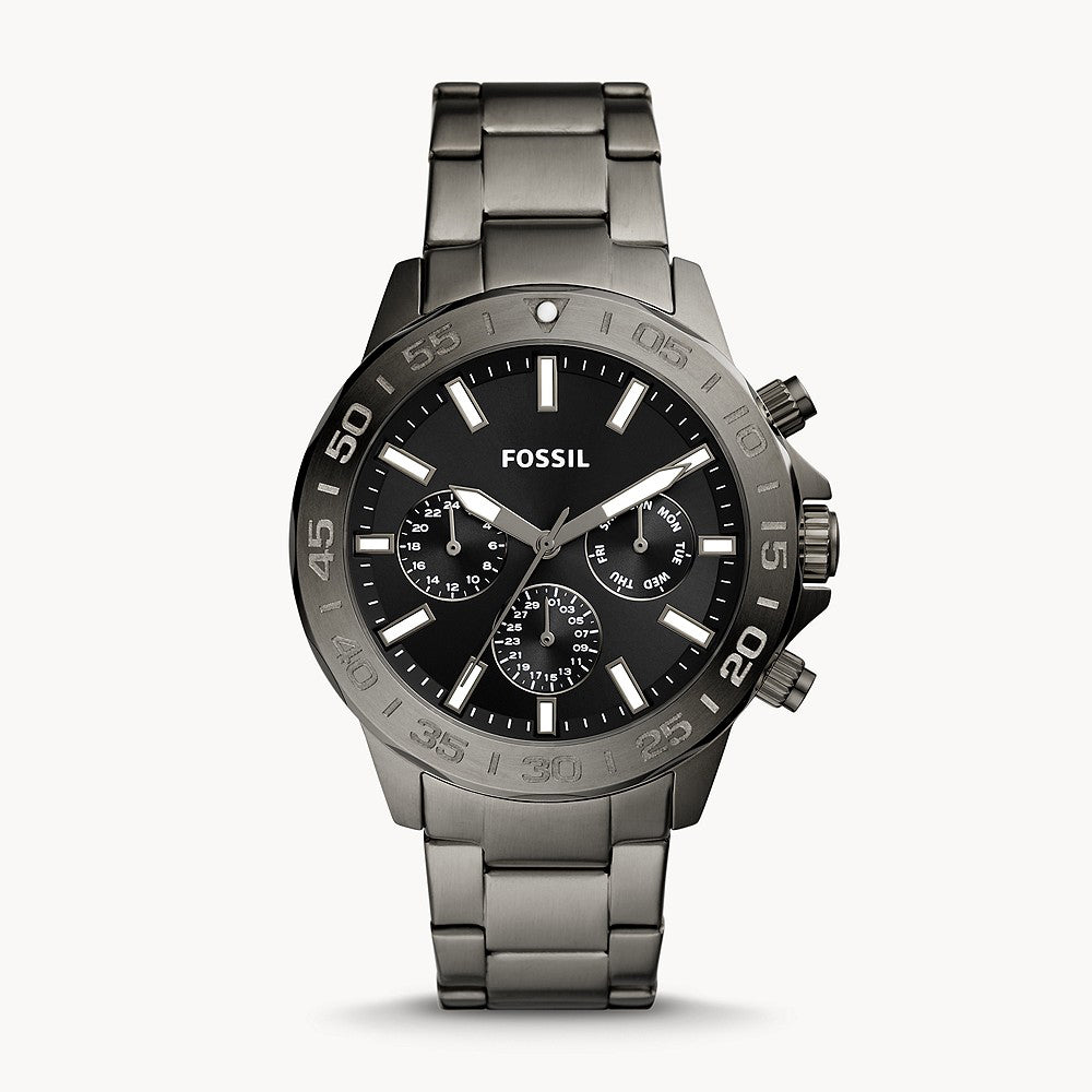 Fossil Bannon Gunmetal Stainless Steel Men&