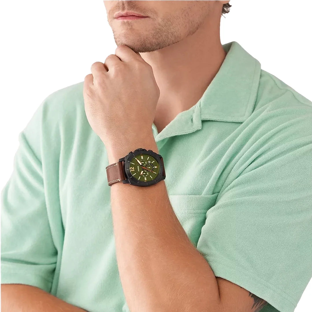 Fossil Privateer Chronograph Dark Brown Leather Watch