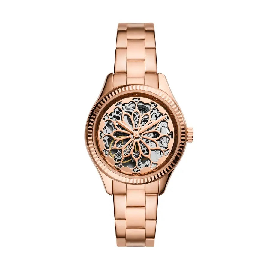 Fossil Rye Automatic Rose Gold-Tone Stainless Steel - BQ3754