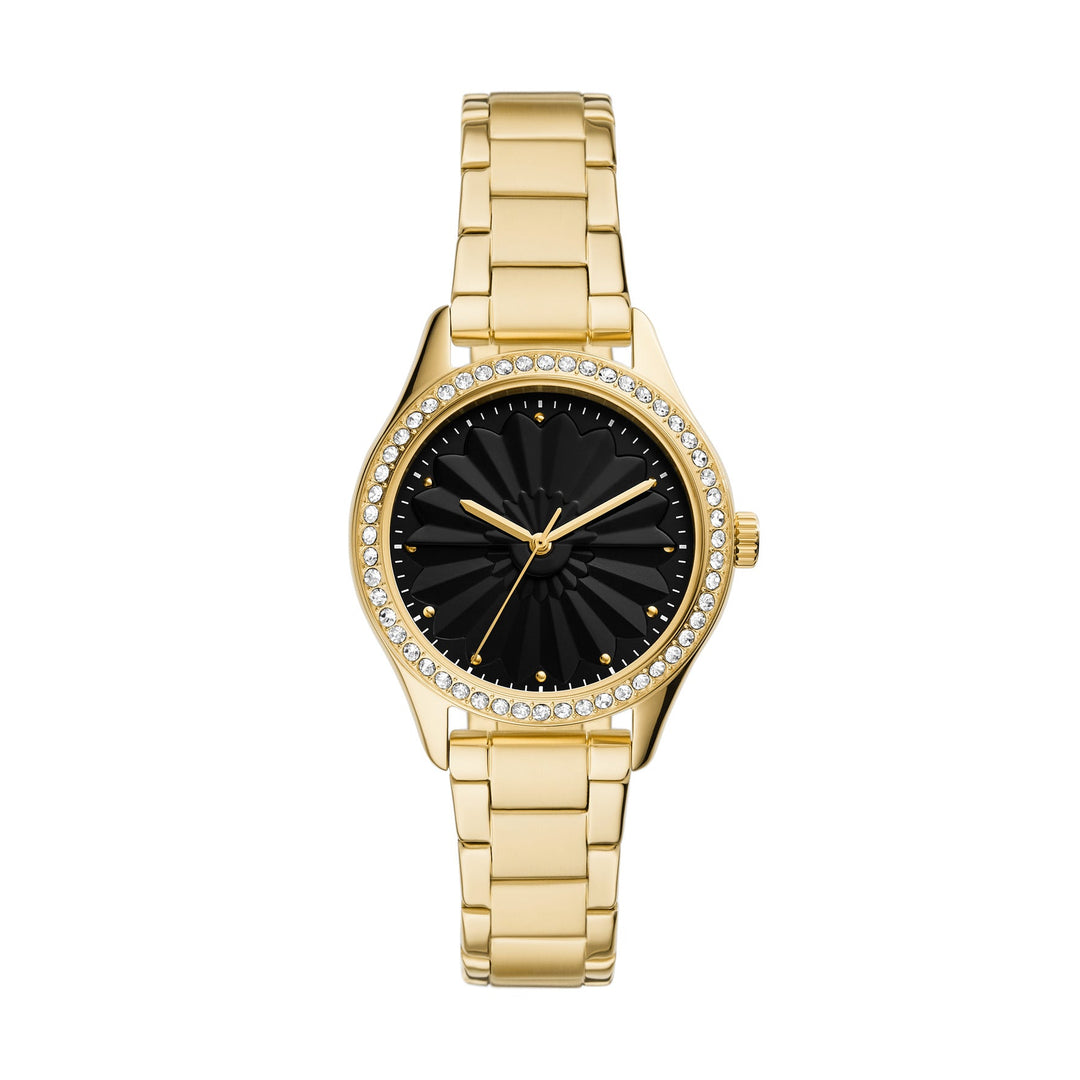 Fossil Rye Three-Hand Gold-Tone Stainless Steel Women&