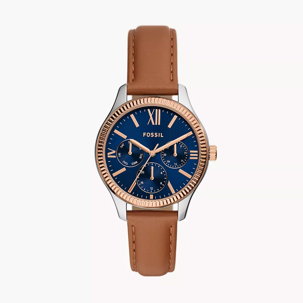 Fossil Rye Silver Leather Women&