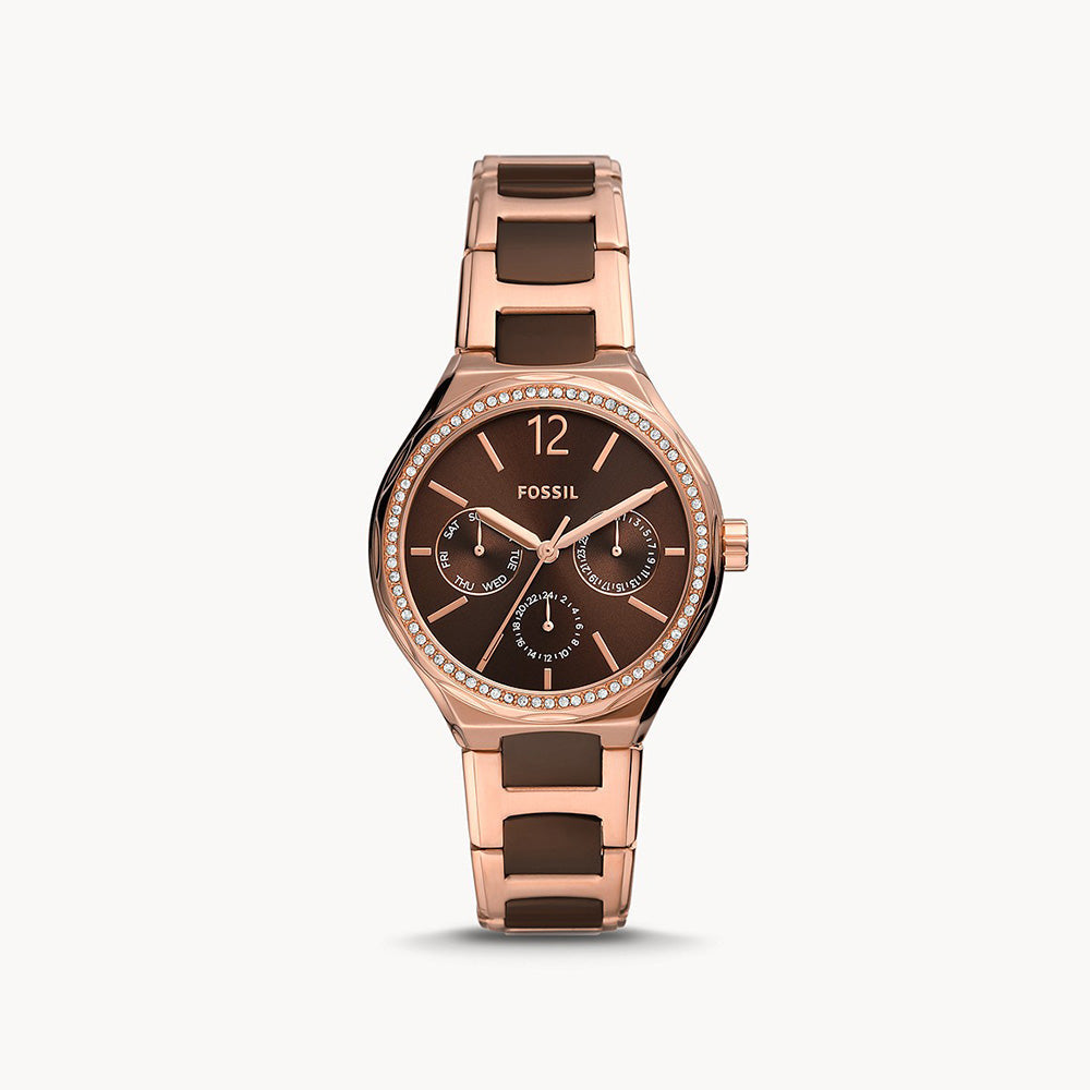 Fossil Eevie Multifunction Two Tone Stainless Steel Women&