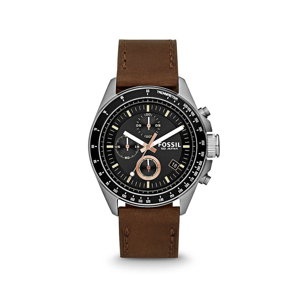 Fossil Decker Chronograph Brown Leather Men&