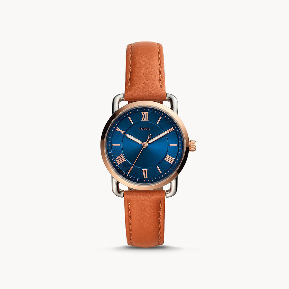Fossil  Copeland Silver Leather Women&