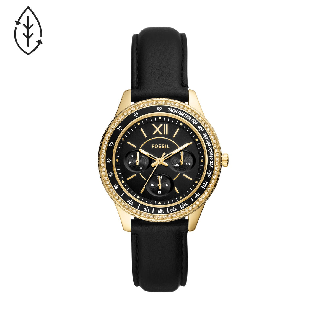 Fossil Stella Multifunction Black Eco Leather Women&