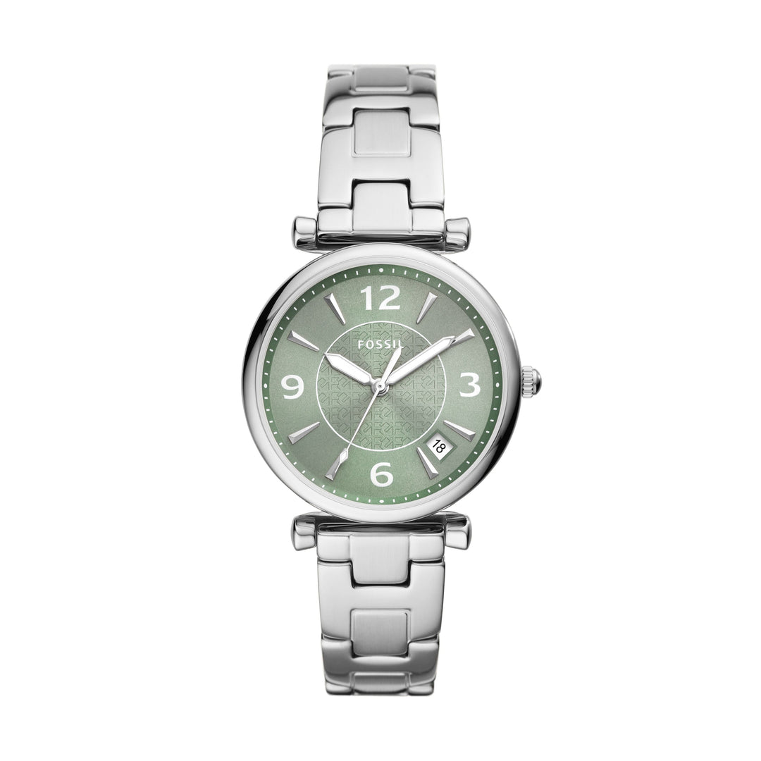 Fossil Carlie Three-Hand Date Stainless Steel Women&