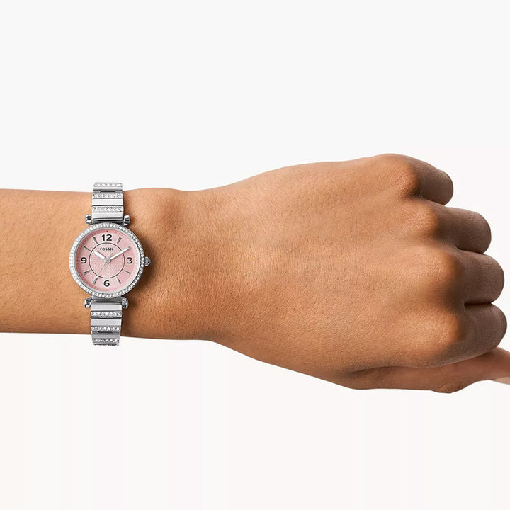 Fossil Carlie Three-Hand Stainless Steel Women&