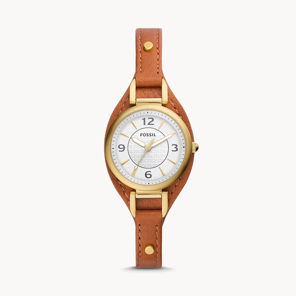 Fossil Carlie Gold Pro-Planet Leather Women&