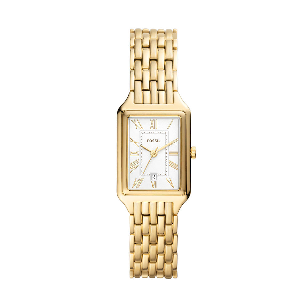 Fossil Raquel Three Hand Date Gold Tone Stainless Steel Women&