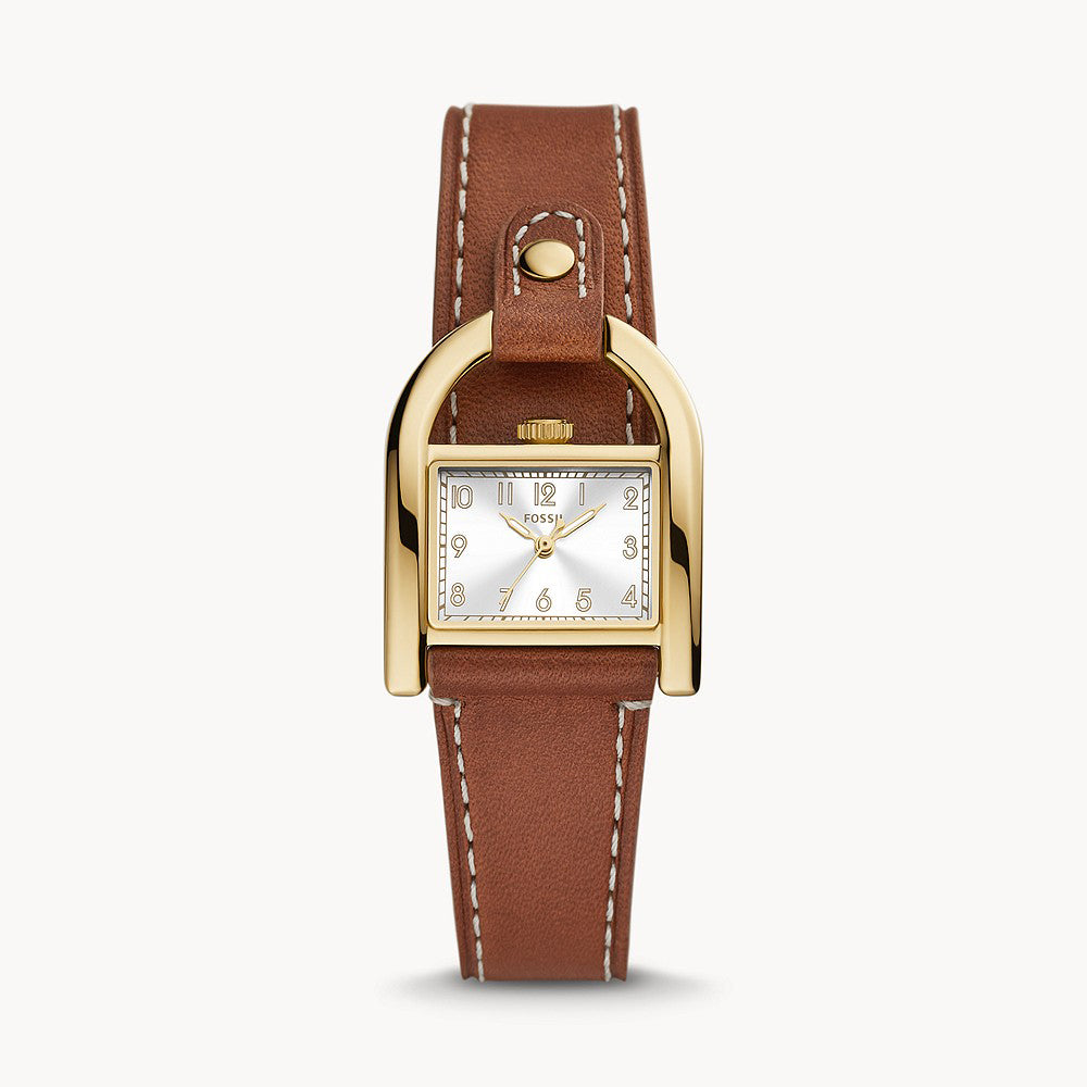 Fossil Harwell Gold Pro-Planet Leather Women&