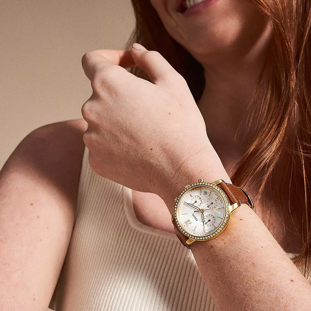 Fossil Neutra Gold Stainless Steel Women&