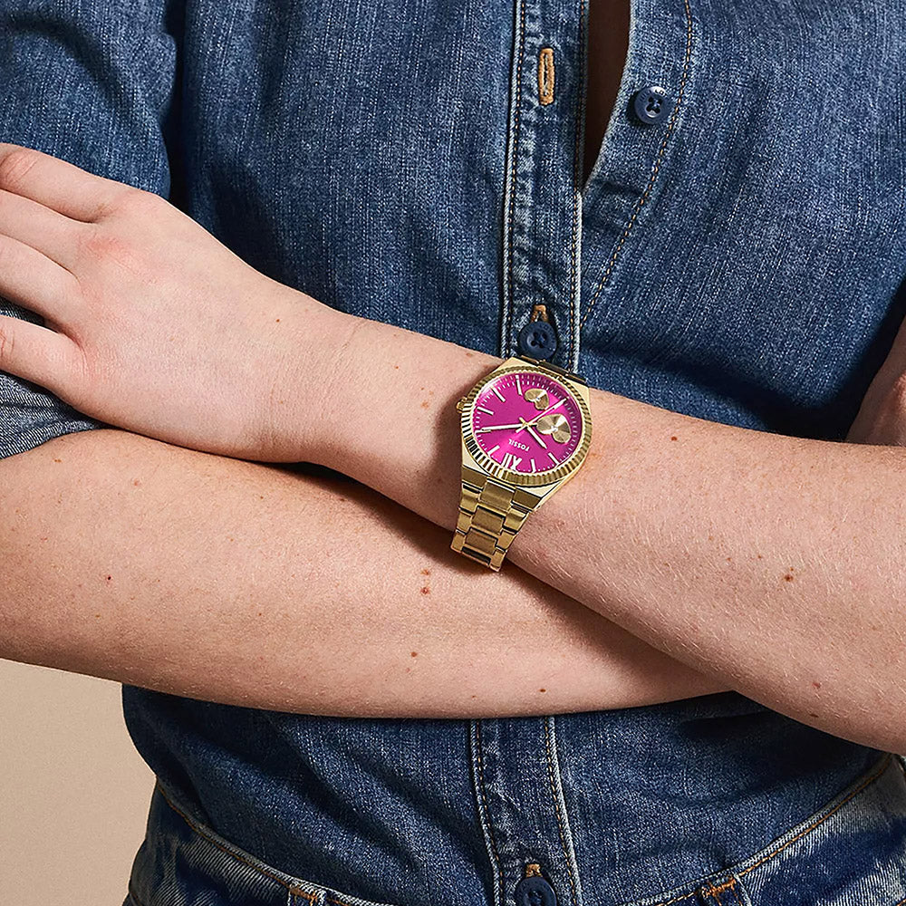 Fossil Scarlette Gold Stainless Steel Women&
