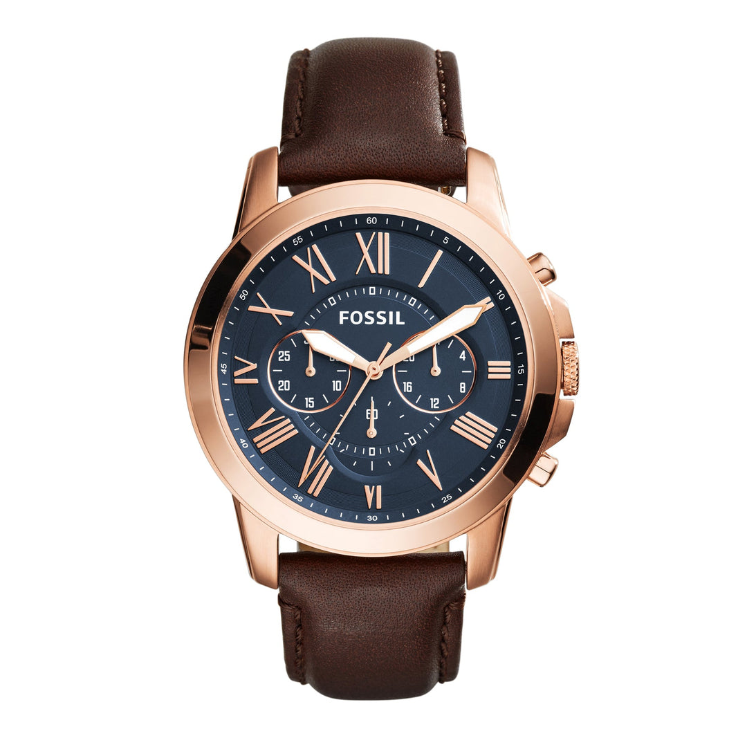 Fossil Grant Chronograph Brown Leather Men&