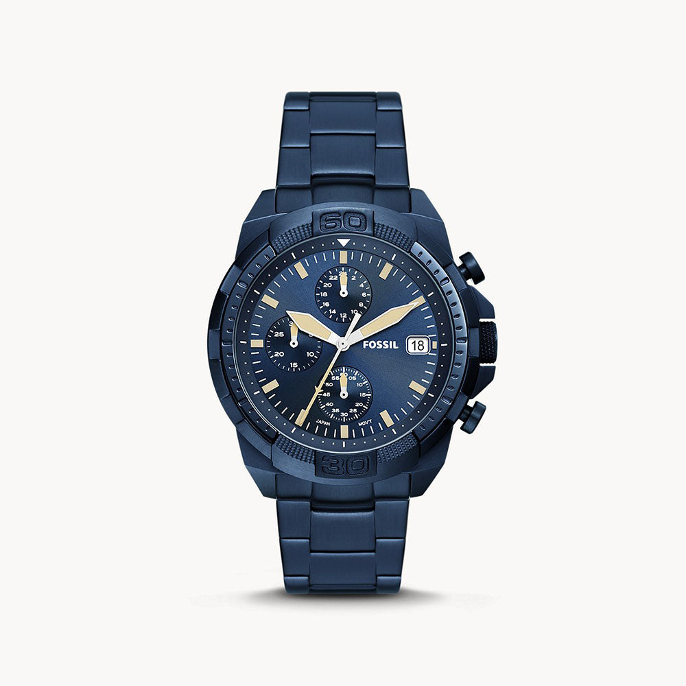 Fossil Bronson Chronograph Navy Stainless Steel Men&