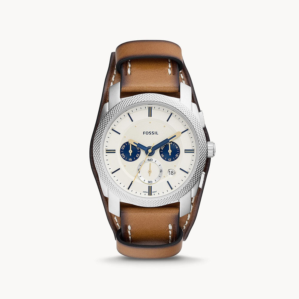 Fossil Machine Chronograph Tan Eco Leather Men&