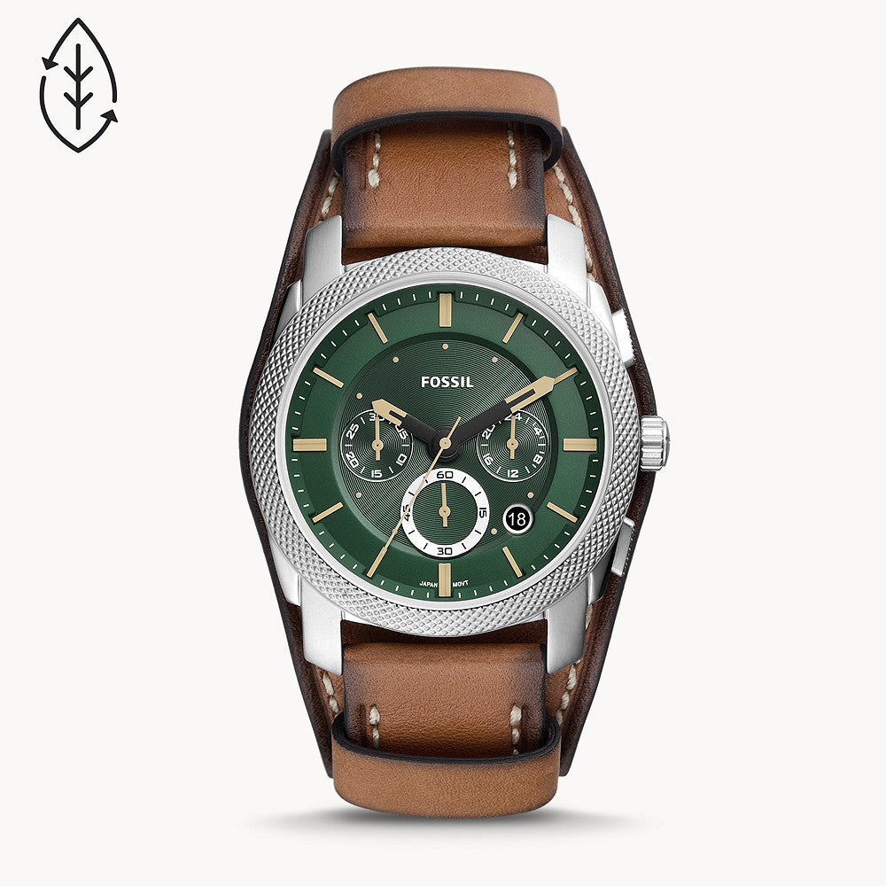 Fossil Machine Chronograph Tan Eco Leather Men&