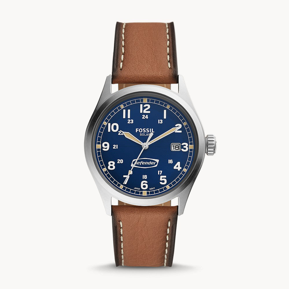 Fossil Defender Silver Pro-Planet Leather Men&