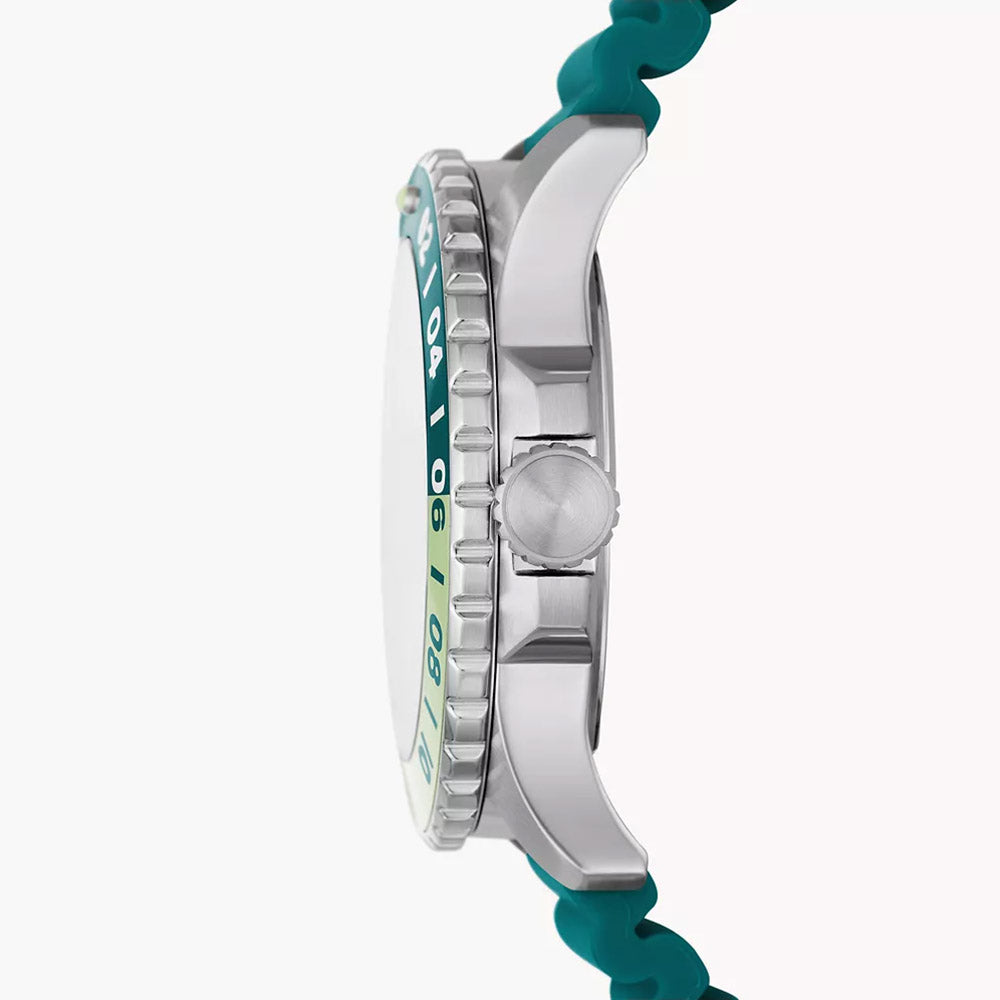 Fossil Blue Gmt Oasis Silicone Men&