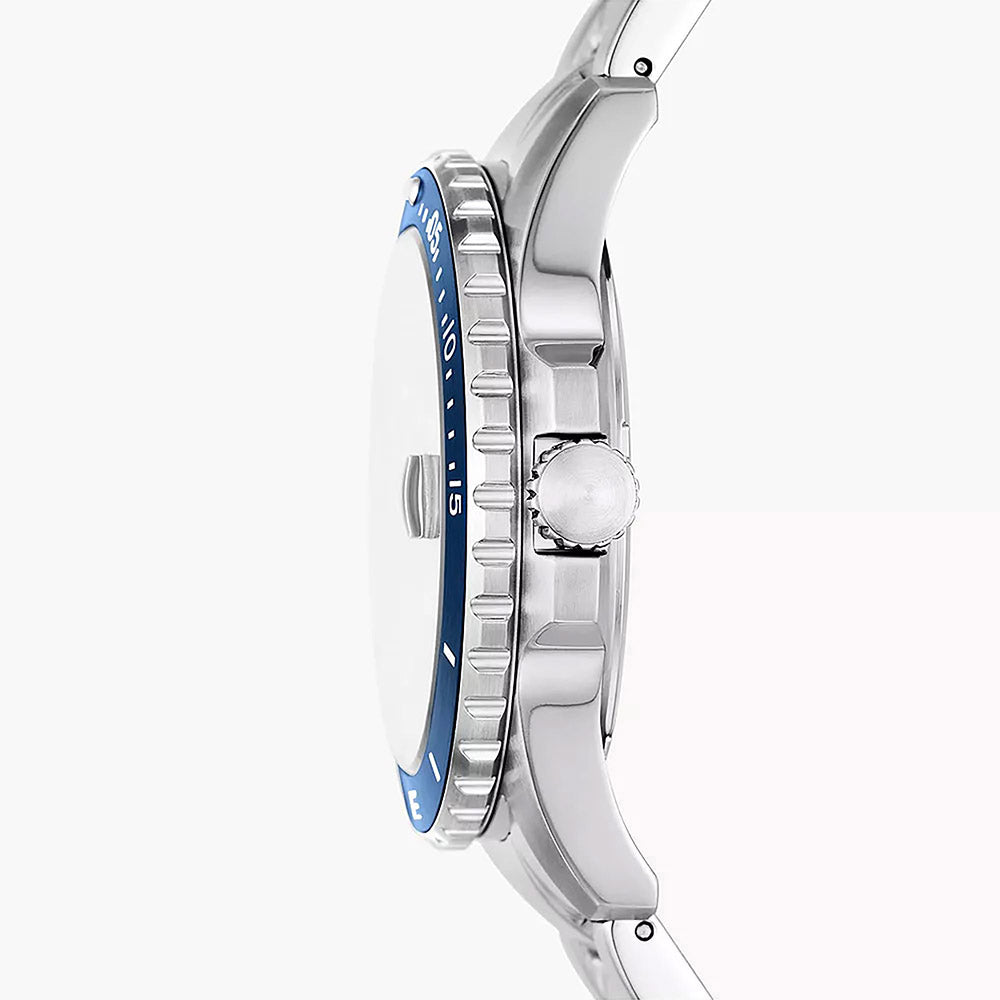 Fossil Fossil Blue Silver Stainless Steel Men's Watch