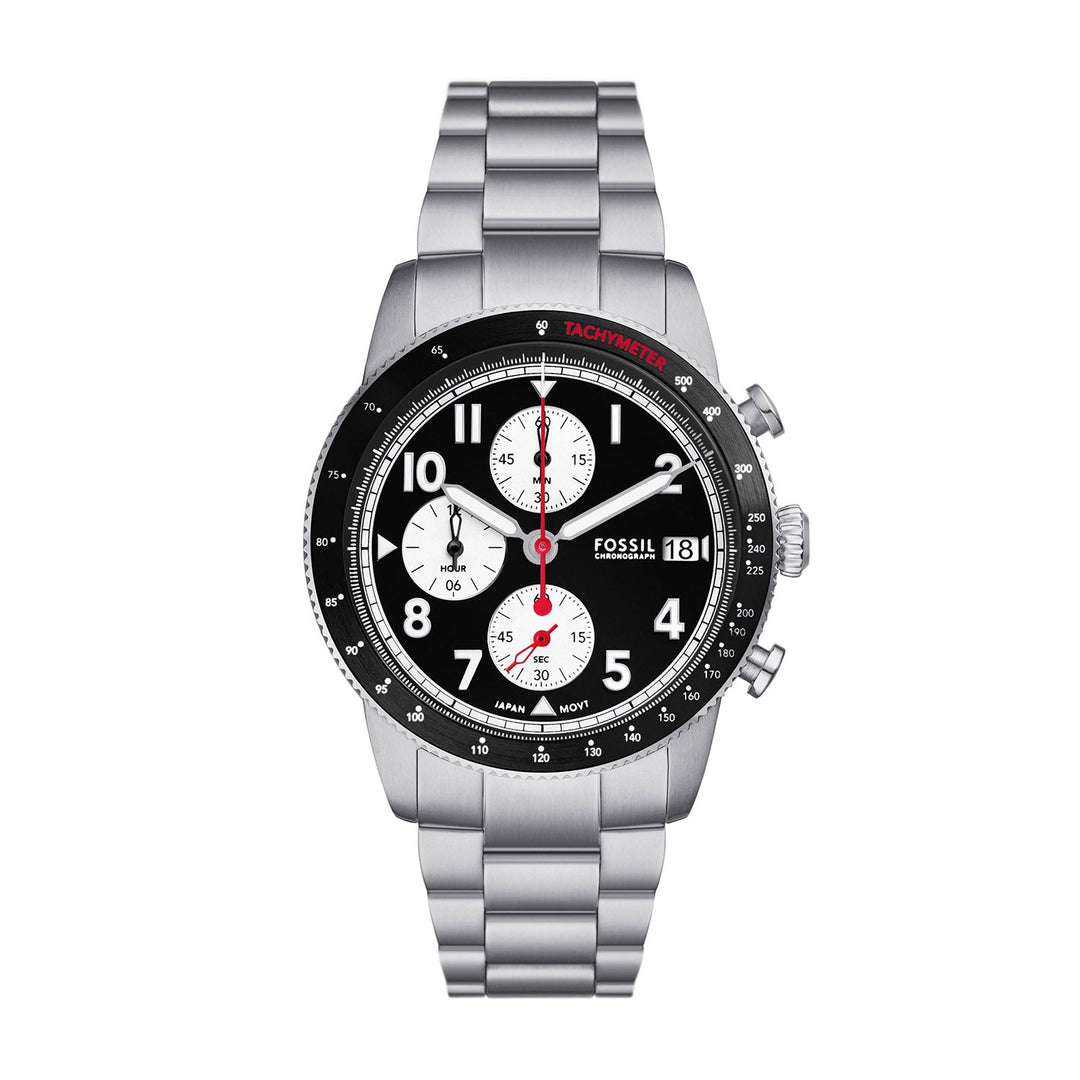Fossil Sport Tourer Silver Stainless Steel Men&