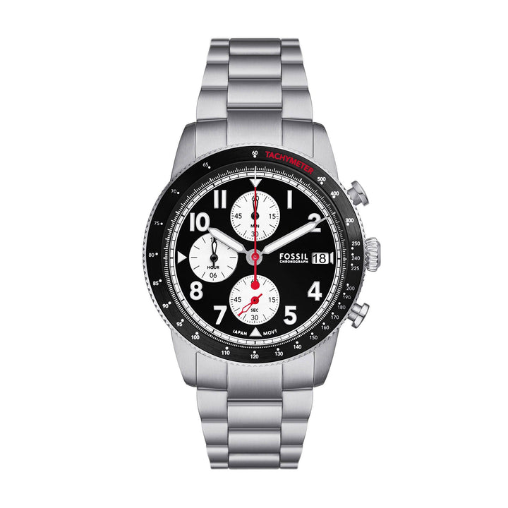 Fossil Sport Tourer Silver Stainless Steel Men&