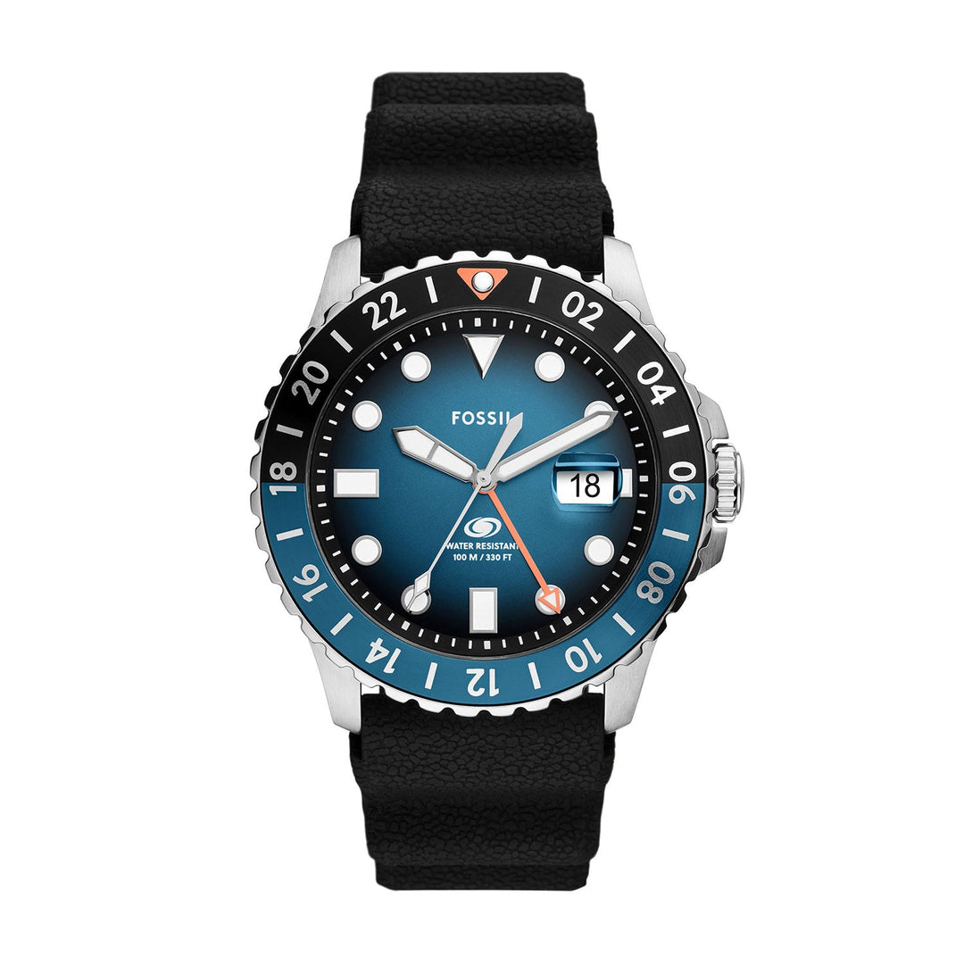 Fossil Fossil Blue Silver Stainless Steel Men&