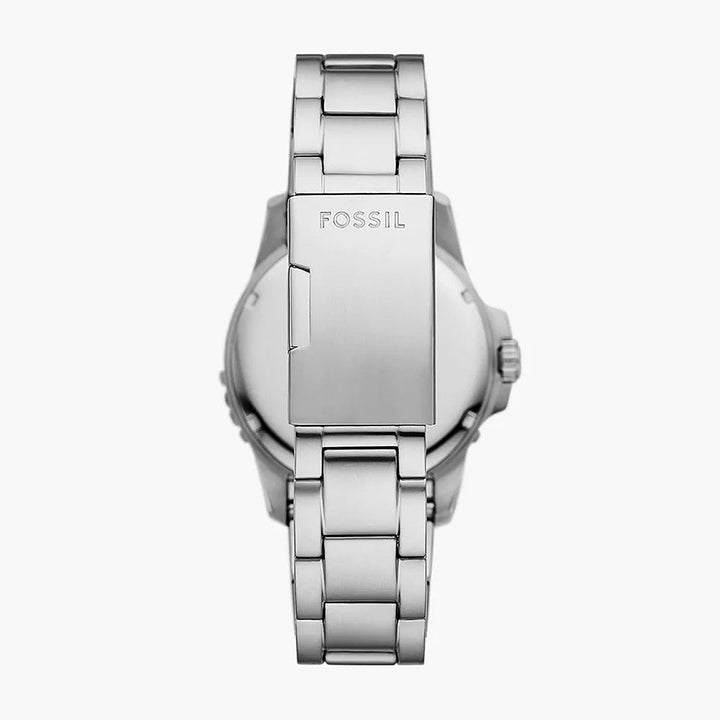 Fossil Blue Silver Stainless Steel Men&