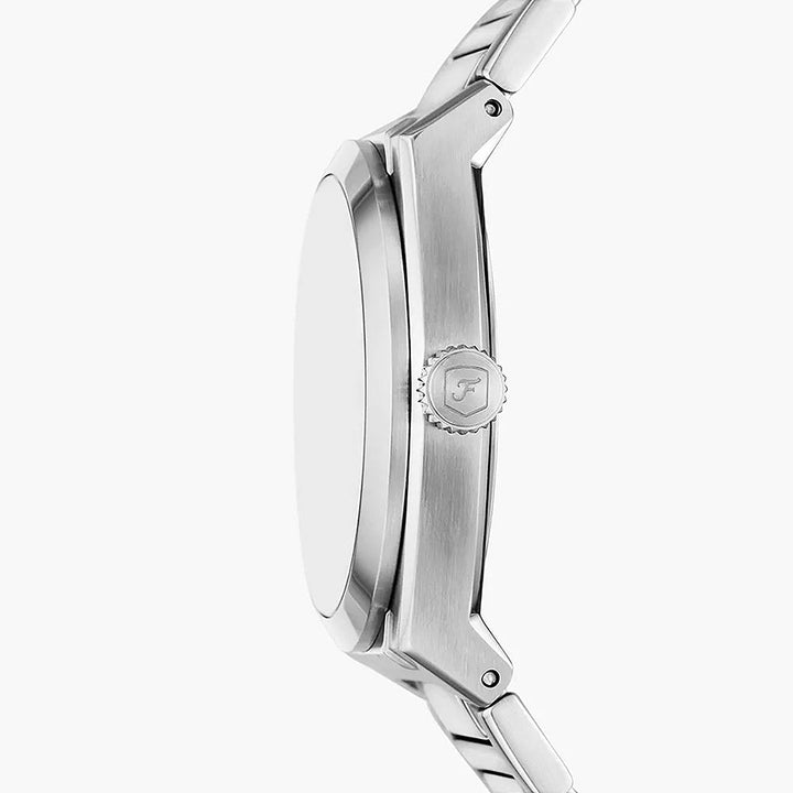 Fossil Everett Silver Stainless Steel Men&