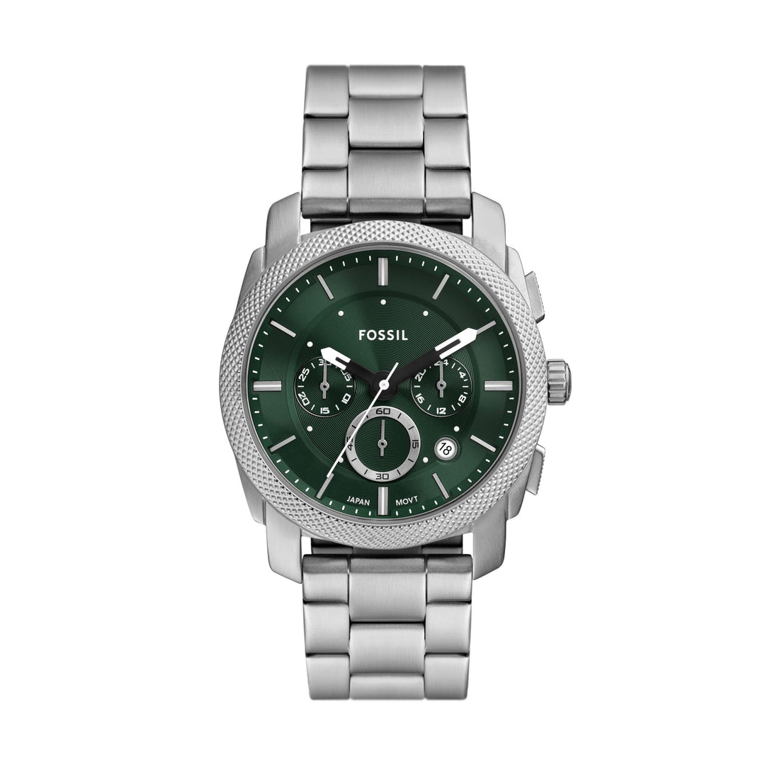 Fossil Machine Silver Stainless Steel Men&