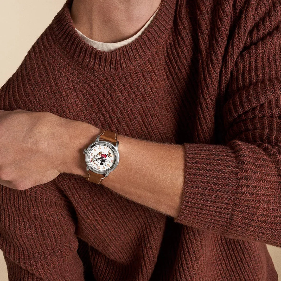 Disney Fossil Limited Edition Automatic Medium Brown LiteHide™ Leather Unisex Watch