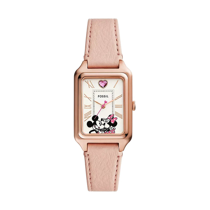 Disney Fossil Limited Edition Three-Hand Blush Leather Women&