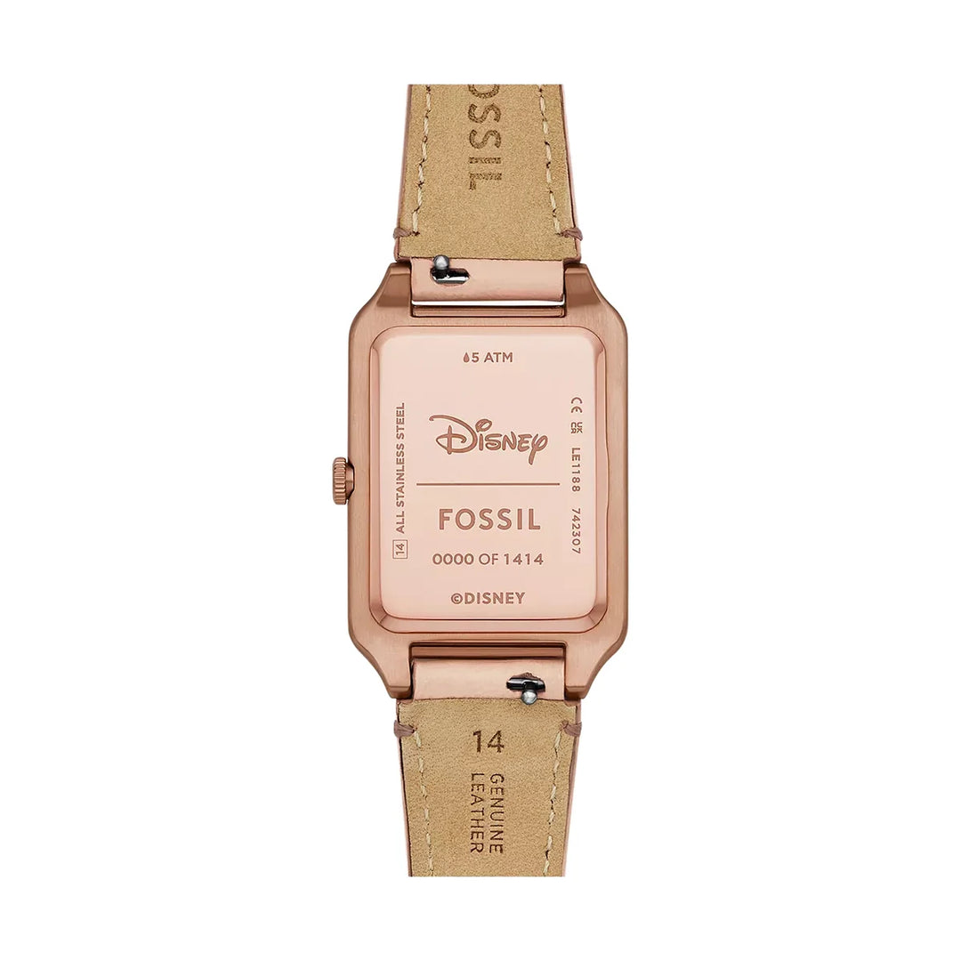 Disney Fossil Limited Edition Three-Hand Blush Leather Women&