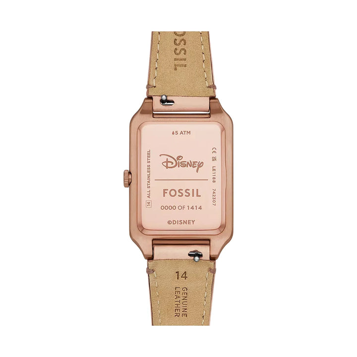 Disney Fossil Limited Edition Three-Hand Blush Leather Women&