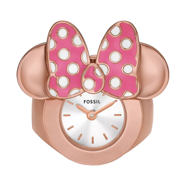 Disney Fossil Limited Edition Two-Hand Rose Gold-Tone Stainless Steel Watch Ring